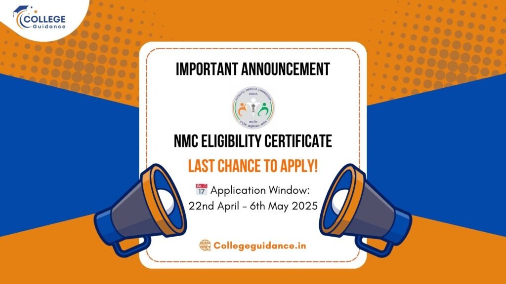 Last Chance! NMC Eligibility Certificate 2025 College Guidance
